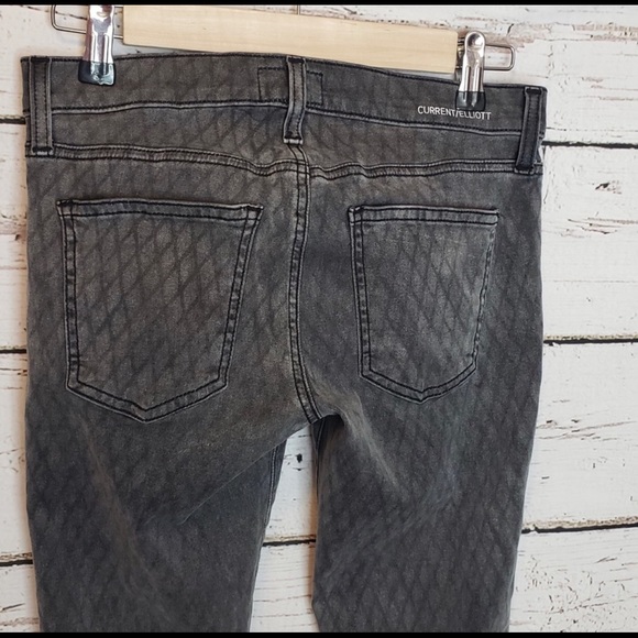 Current Elliott Gray Fishnet Ankle Skinny Jeans - Picture 4 of 8